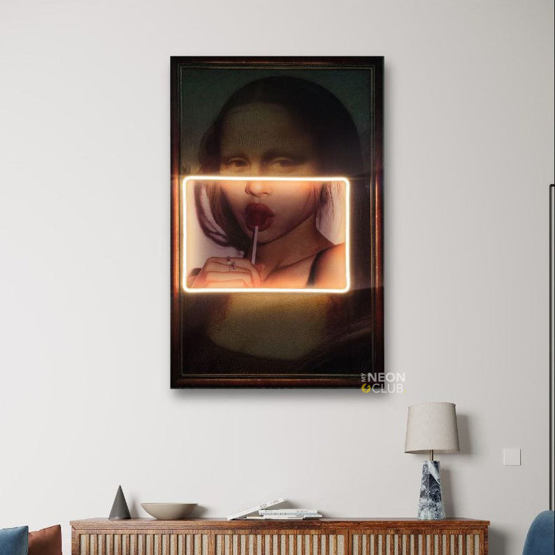 Mona Lisa Neon Pop Art Néon Personnalisé | Enseigne LED Au Maroc – MyNeonClub