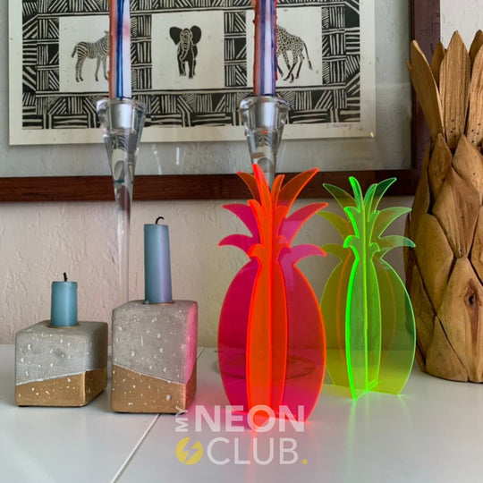Sculpture en Acrylique Néon - Ananas