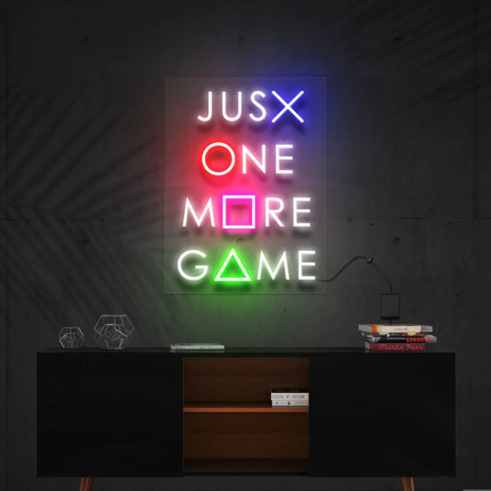 Just One More Game Néon Personnalisé | Enseigne LED Au Maroc – MyNeonClub