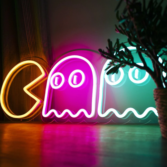 PACMAN Néon Personnalisé | Enseigne LED Au Maroc – MyNeonClub