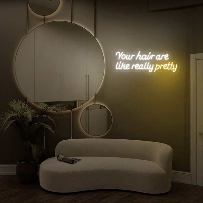 Your lashes are like really pretty neon, Neon sign, Beauty salon decor, Lash extensions compliment, Complimentary salon sign, Vibrant lighting, Stylish ambiance, Illuminated sign, Trendy neon sign, Chic beauty studio, Salon atmosphere, Lash artist pride, Compliment-inspired decor.