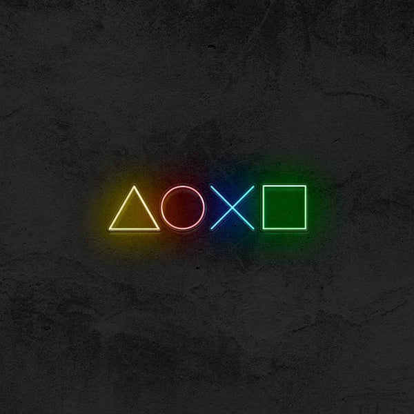 PS Buttons NEON 🎮 Enseigne LED Au Maroc – MyNeonClub