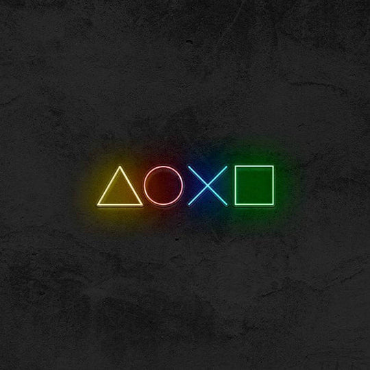 PS Buttons NEON 🎮 Enseigne LED Au Maroc – MyNeonClub