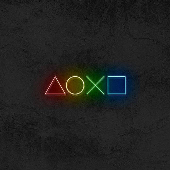 PS Buttons NEON 🎮 Enseigne LED Au Maroc – MyNeonClub