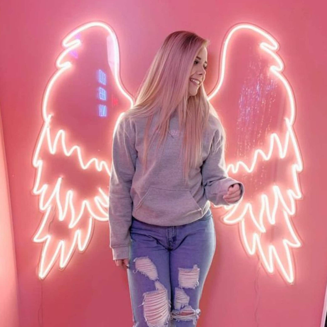 Angel Wings Néon Personnalisé | Enseigne LED Au Maroc – MyNeonClub