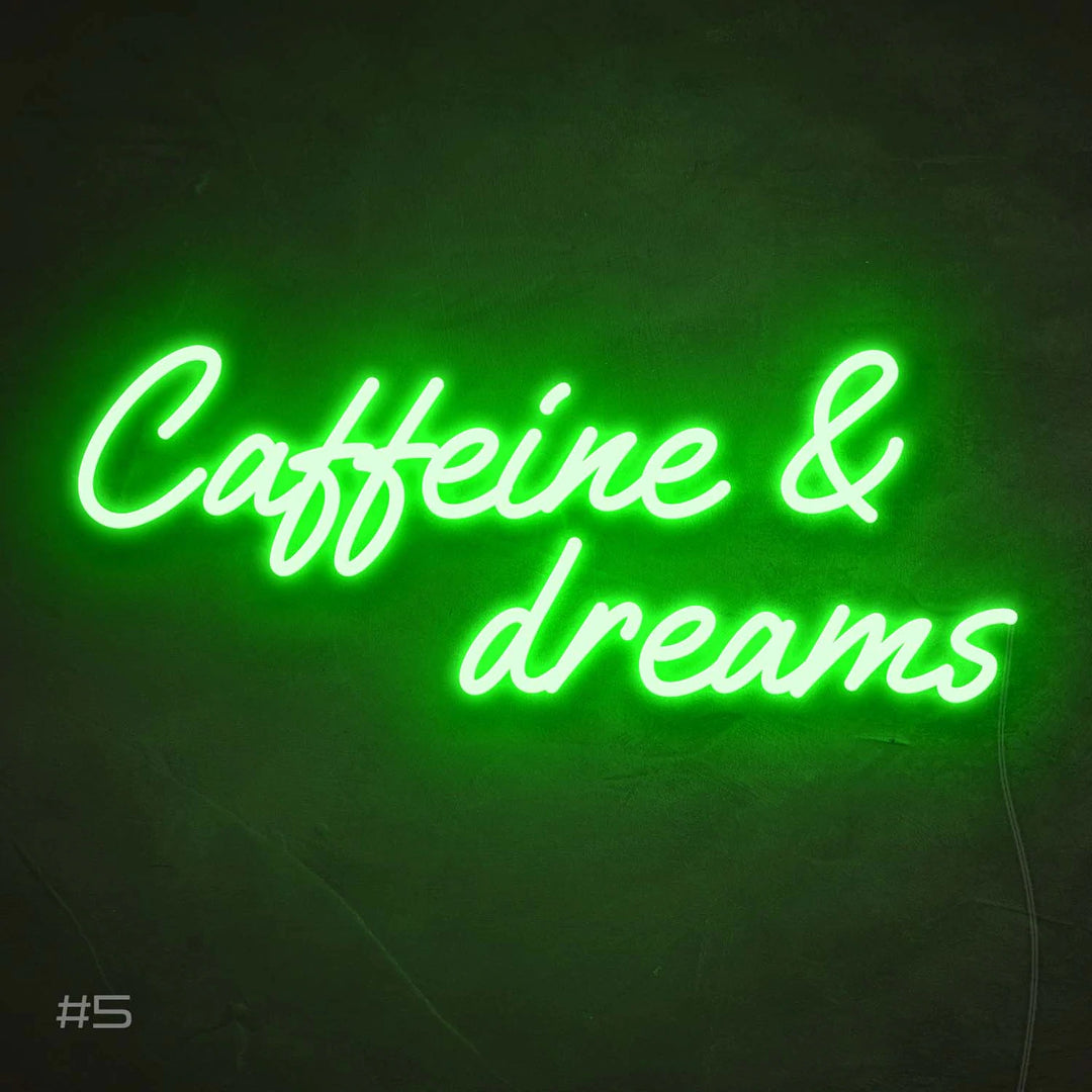 Coffeine and Dreams Néon Personnalisé | Enseigne LED Au Maroc – MyNeonClub