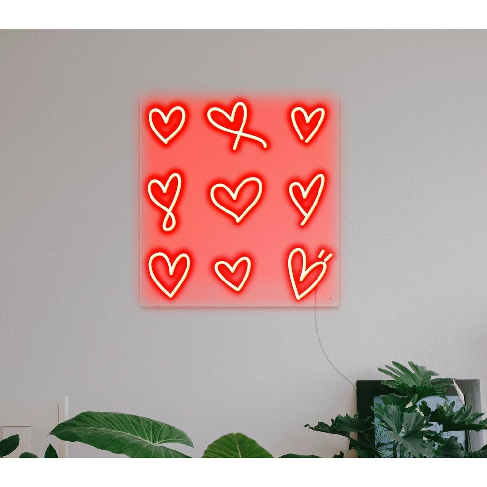 Cute Hearts Néon Personnalisé | Enseigne LED Au Maroc – MyNeonClub