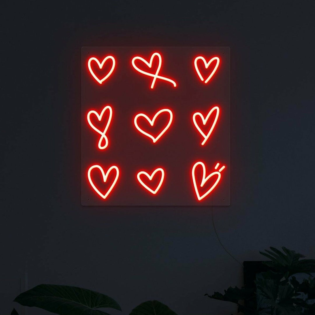 Cute Hearts Néon Personnalisé | Enseigne LED Au Rabat – MyNeonClub