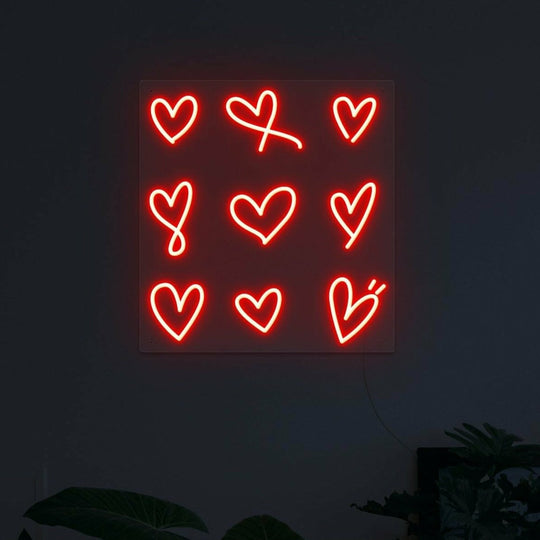 Cute Hearts Néon Personnalisé | Enseigne LED Au Rabat – MyNeonClub