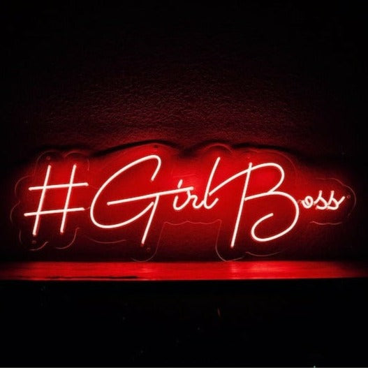 #Girl Boss Néon Personnalisé | Enseigne LED Au Maroc – MyNeonClub