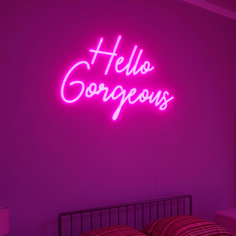 Hello Gorgeous Néon Personnalisé | Enseigne LED Au Maroc – MyNeonClub