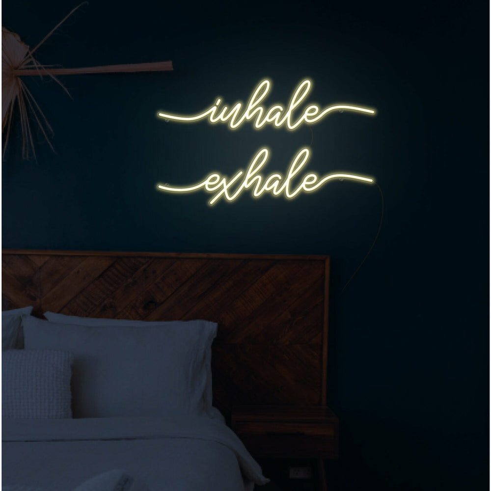 Inhale Exhale Néon Personnalisé | Enseigne LED Au Maroc – MyNeonClub