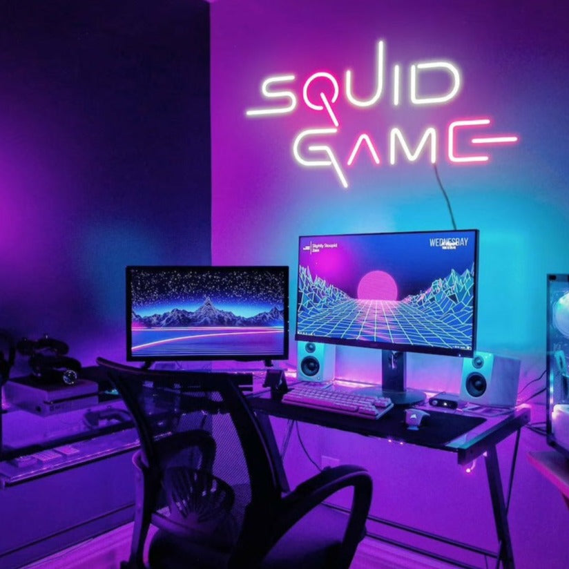 SQUID GAME Néon Personnalisé | Enseigne LED Au Maroc – MyNeonClub