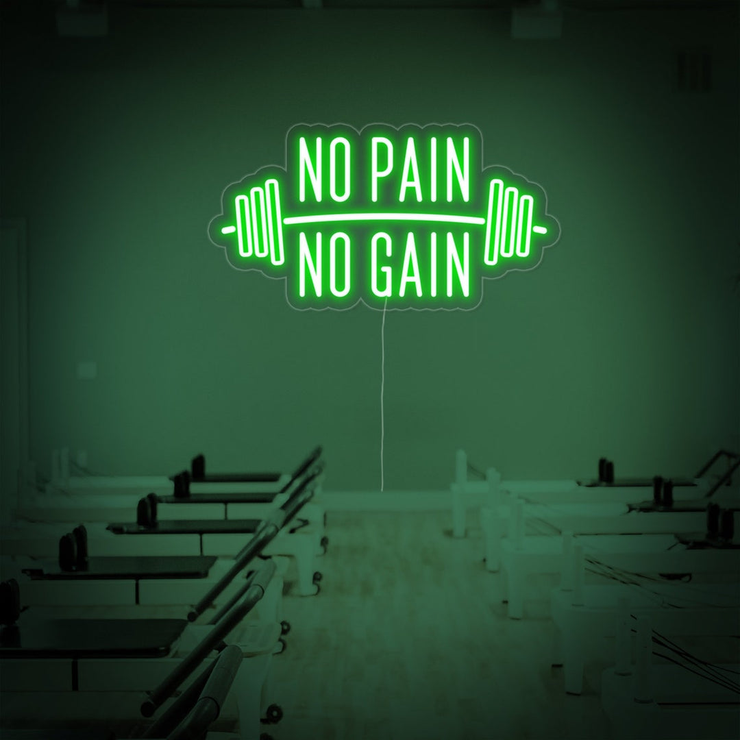 NO PAIN NO GAIN Néon Personnalisé | Enseigne LED Au Maroc – MyNeonClub