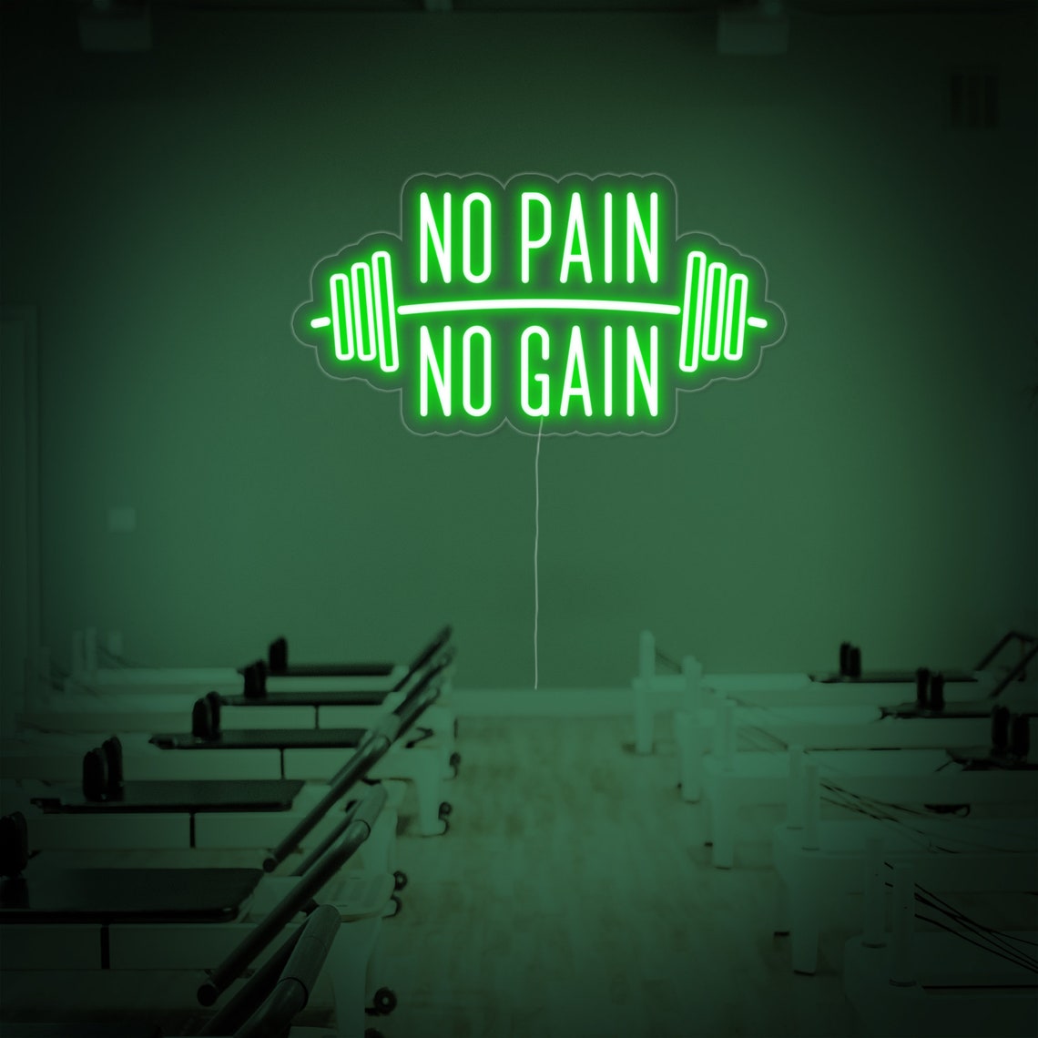 NO PAIN NO GAIN Néon Personnalisé | Enseigne LED Au Maroc – MyNeonClub