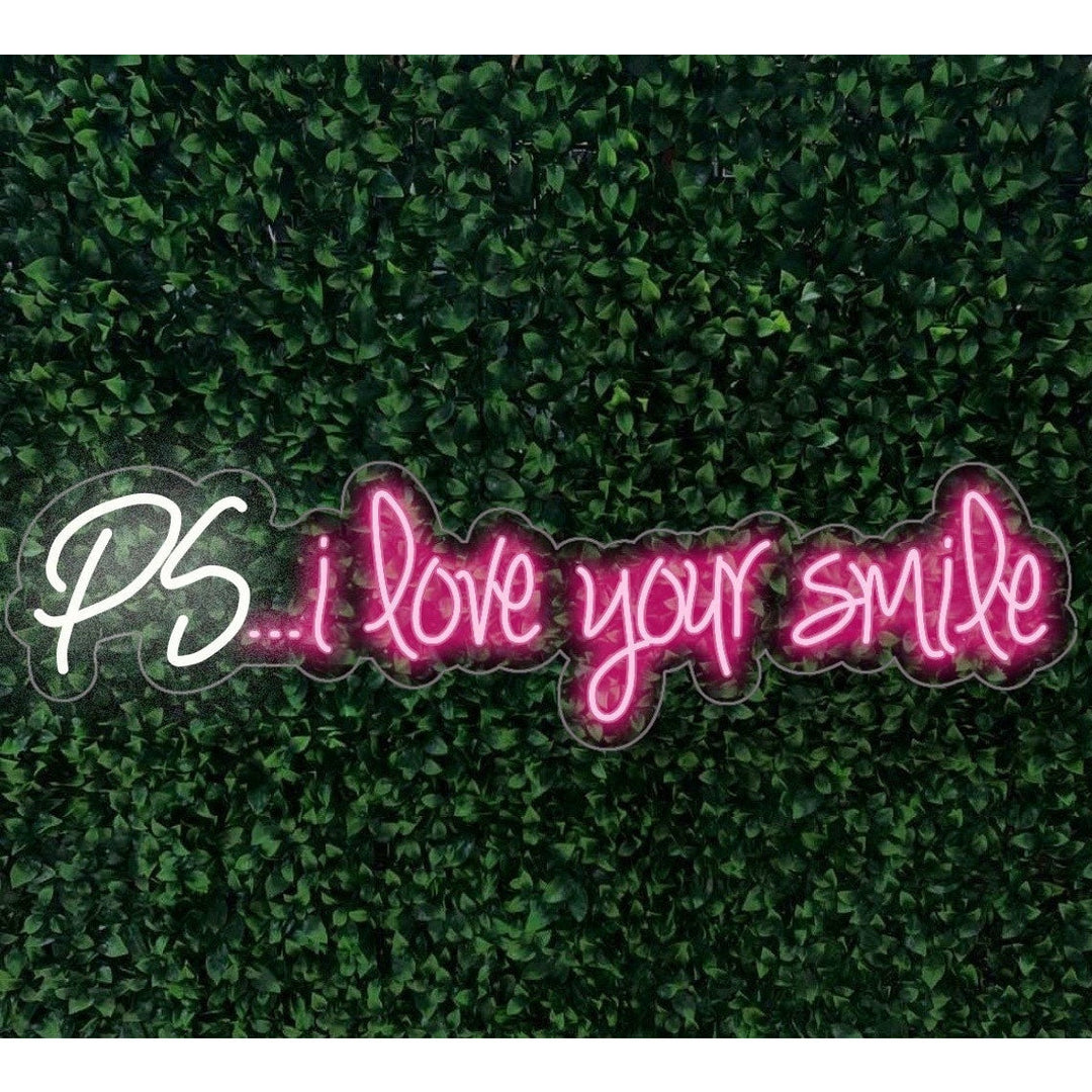 PS.. I love your smile Néon Personnalisé | Enseigne LED Au Maroc – MyNeonClub