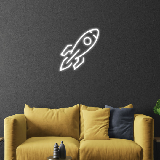 Rocket Ship Neon Light Néon Personnalisé | Enseigne LED Au Maroc – MyNeonClub