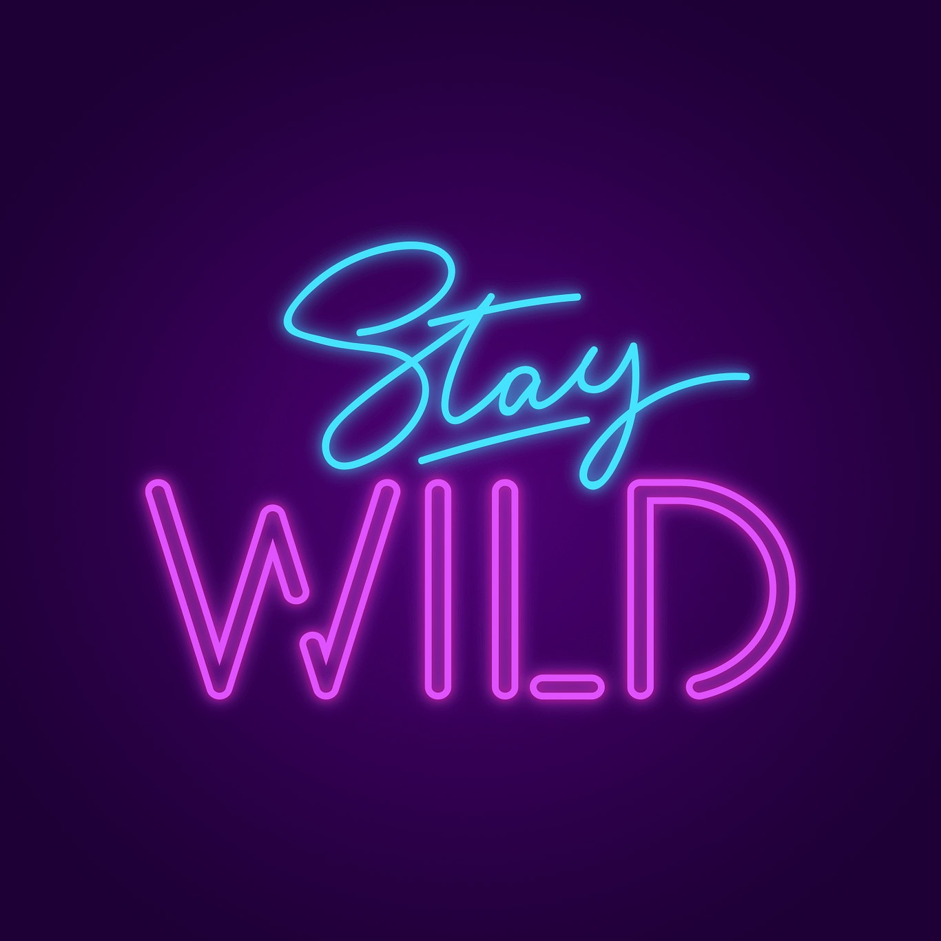 Stay Wild Néon Personnalisé | Enseigne LED Au Maroc – MyNeonClub