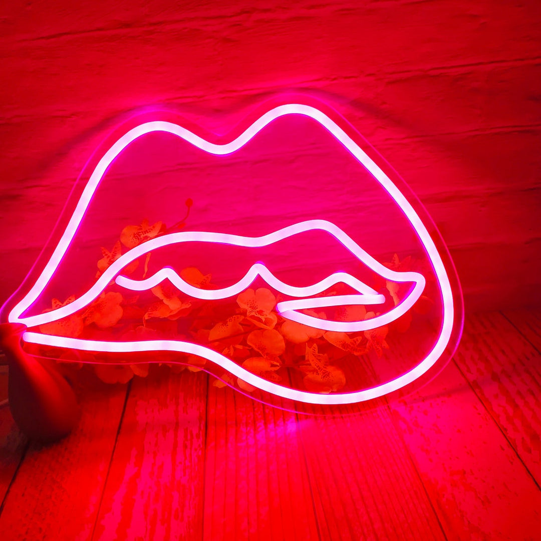 Lips bite Néon Personnalisé | Enseigne LED Au Maroc – MyNeonClub