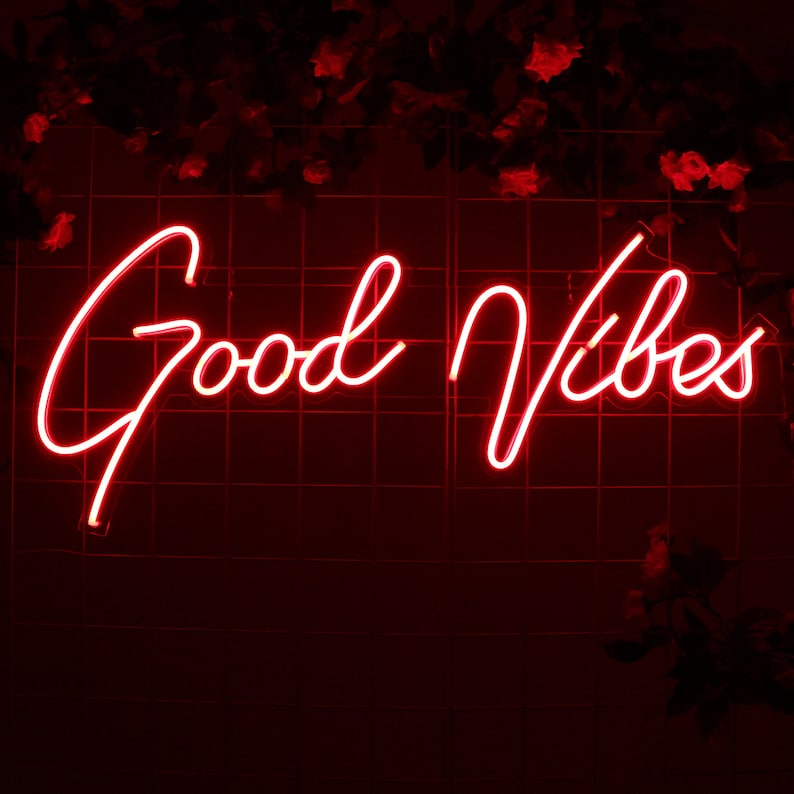 Good vibes Néon Personnalisé | Enseigne LED Au Maroc – MyNeonClub