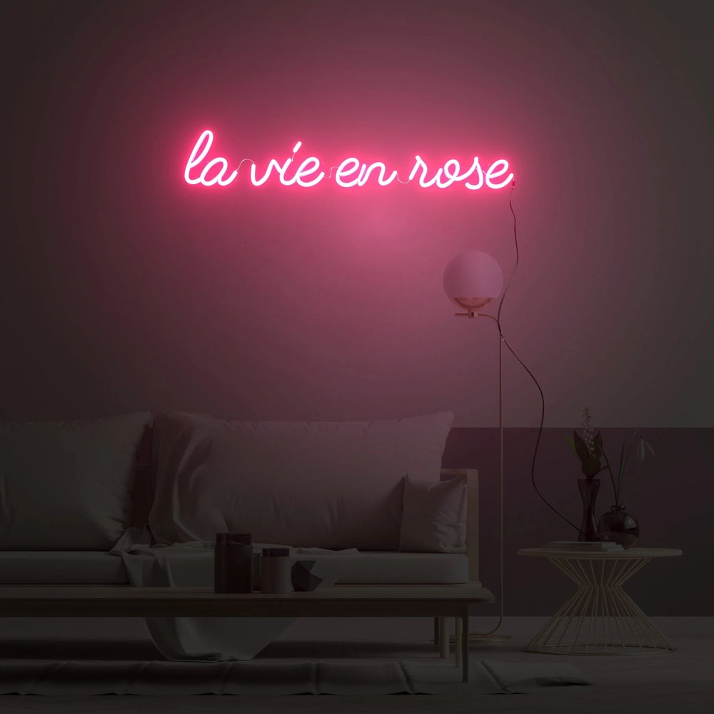 la vie en rose Néon Personnalisé | Enseigne LED Au Maroc – MyNeonClub