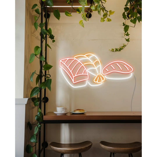 Delicious Sushi Néon Personnalisé | Enseigne LED Au Maroc – MyNeonClub