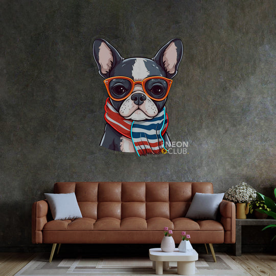 Dog Glass Neon Pop Art Néon Personnalisé | Enseigne LED Au Maroc – MyNeonClub