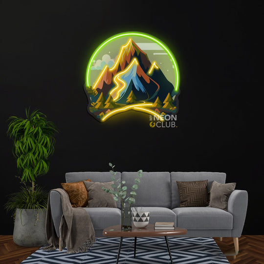 Mountain Neon Pop Art Néon Personnalisé | Enseigne LED Au Maroc – MyNeonClub