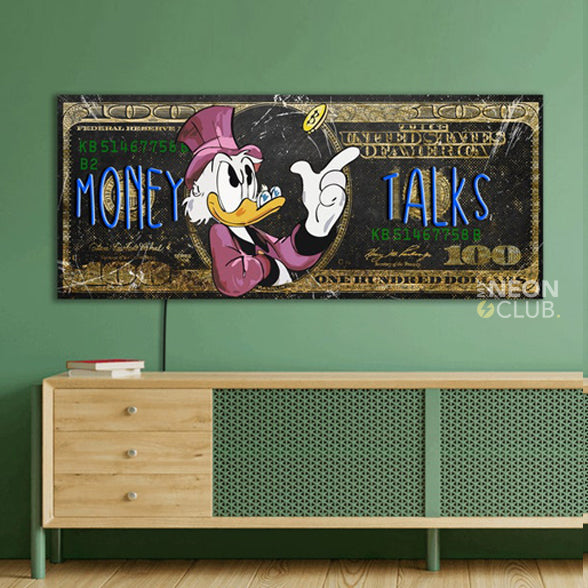 Money talks On Dollar Neon Pop Art Néon Personnalisé | Enseigne LED Au Maroc – MyNeonClub