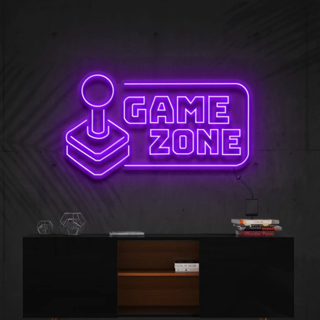 Game Zone Néon Personnalisé | Enseigne LED Au Maroc – MyNeonClub