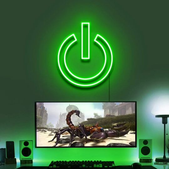 POWER BUTTON / SWITCH ON OFF Néon Personnalisé | Enseigne LED Au Maroc – MyNeonClub
