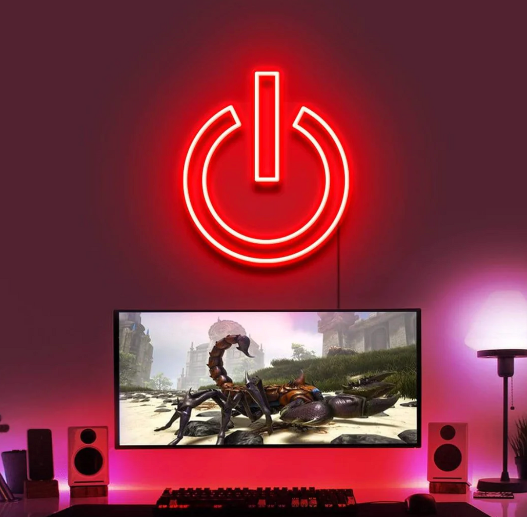 POWER BUTTON / SWITCH ON OFF Néon Personnalisé | Enseigne LED Au Maroc – MyNeonClub