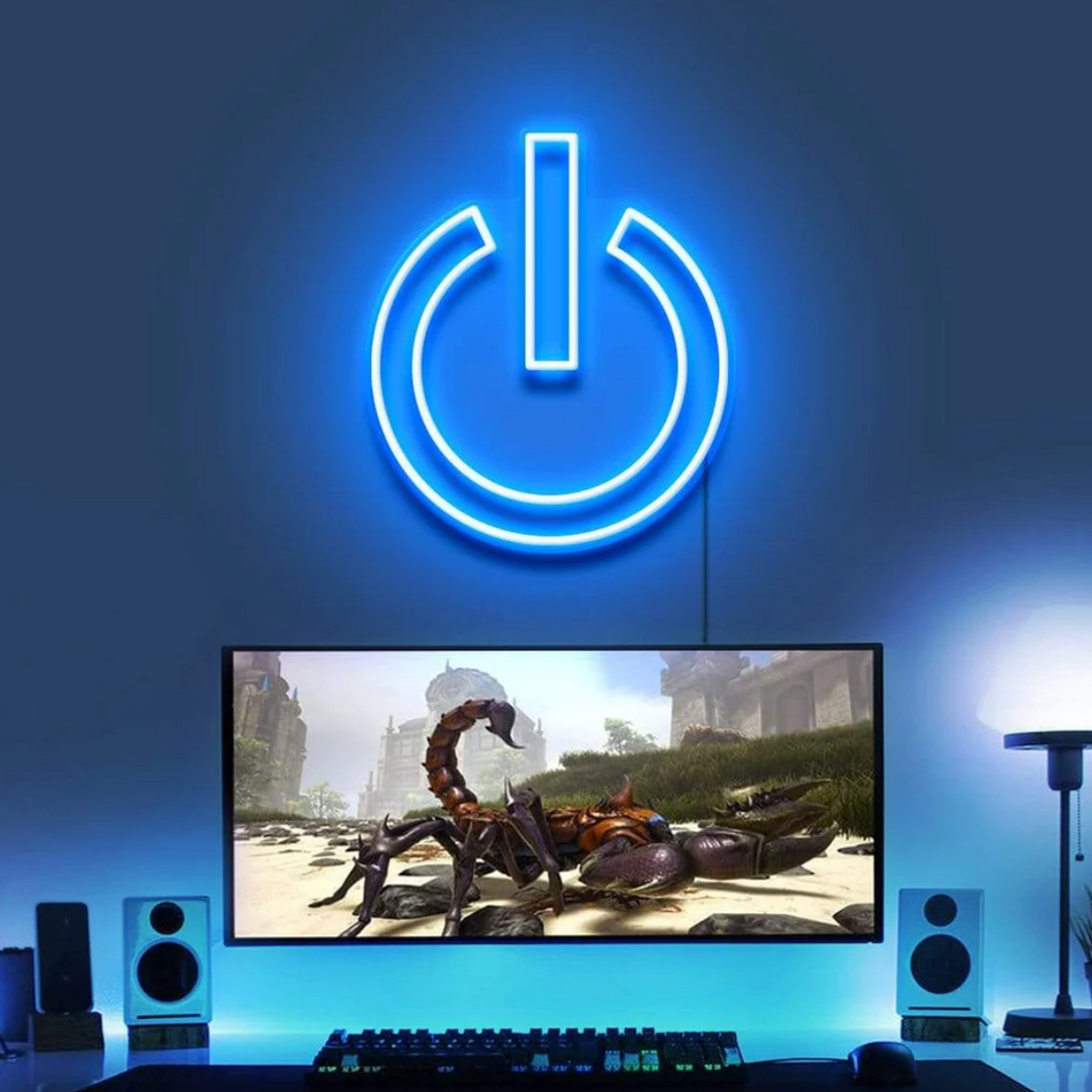 POWER BUTTON / SWITCH ON OFF Néon Personnalisé | Enseigne LED Au Maroc – MyNeonClub