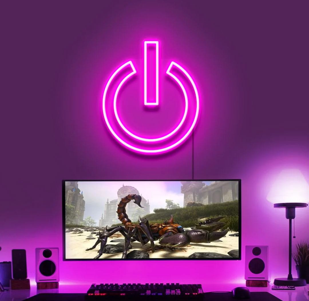 POWER BUTTON / SWITCH ON OFF Néon Personnalisé | Enseigne LED Au Maroc – MyNeonClub