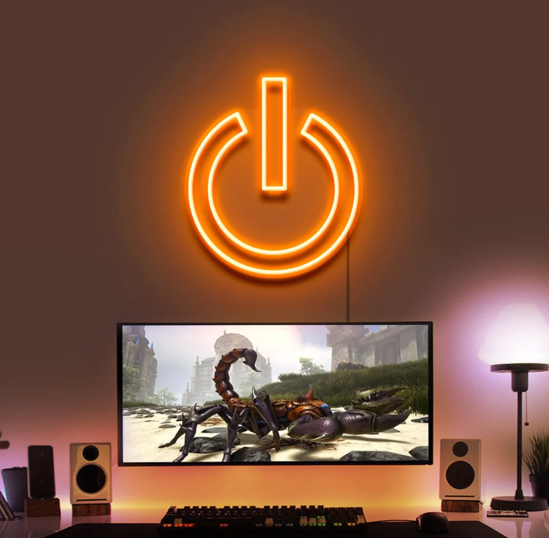 POWER BUTTON / SWITCH ON OFF Néon Personnalisé | Enseigne LED Au Maroc – MyNeonClub