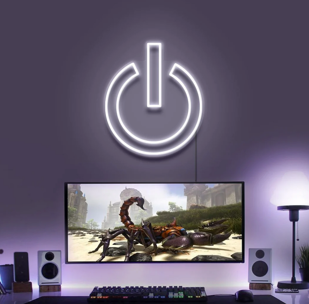 POWER BUTTON / SWITCH ON OFF Néon Personnalisé | Enseigne LED Au Maroc – MyNeonClub