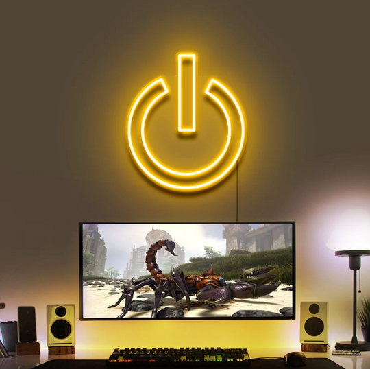 POWER BUTTON / SWITCH ON OFF Néon Personnalisé | Enseigne LED Au Maroc – MyNeonClub