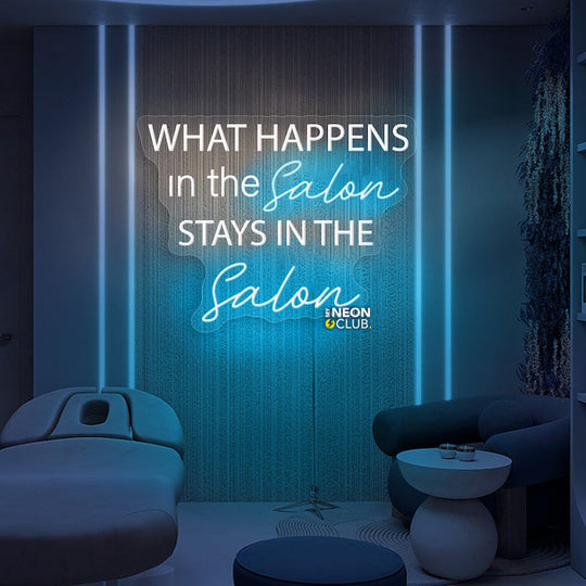 What Happens In The Salon Stays In The Salon Neon Enseigne LED Au Maroc – MyNeonClub