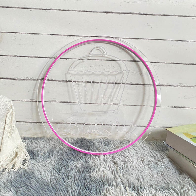 Engraved Cupcake Bakery Neon Néon Personnalisé | Enseigne LED Au Maroc – MyNeonClub