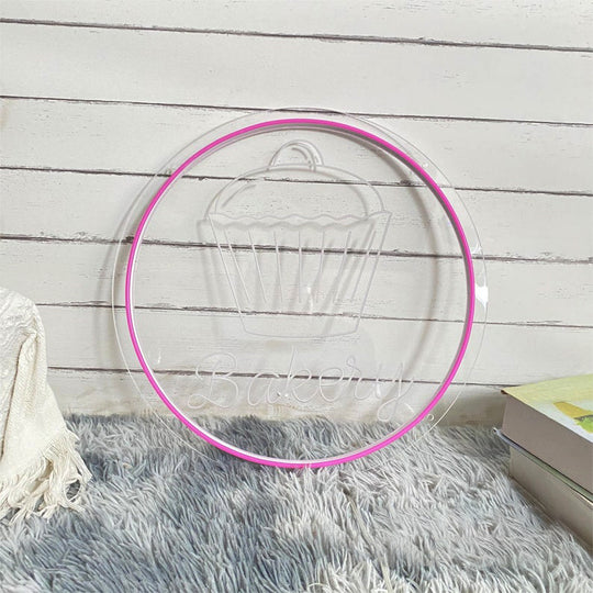 Engraved Cupcake Bakery Neon Néon Personnalisé | Enseigne LED Au Maroc – MyNeonClub