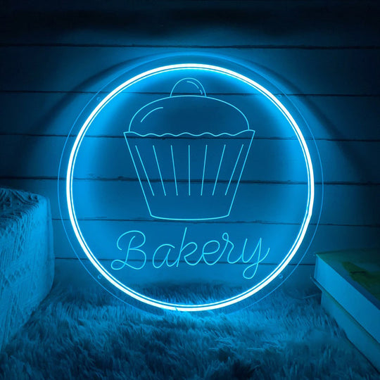 Engraved Cupcake Bakery Neon Néon Personnalisé | Enseigne LED Au Maroc – MyNeonClub