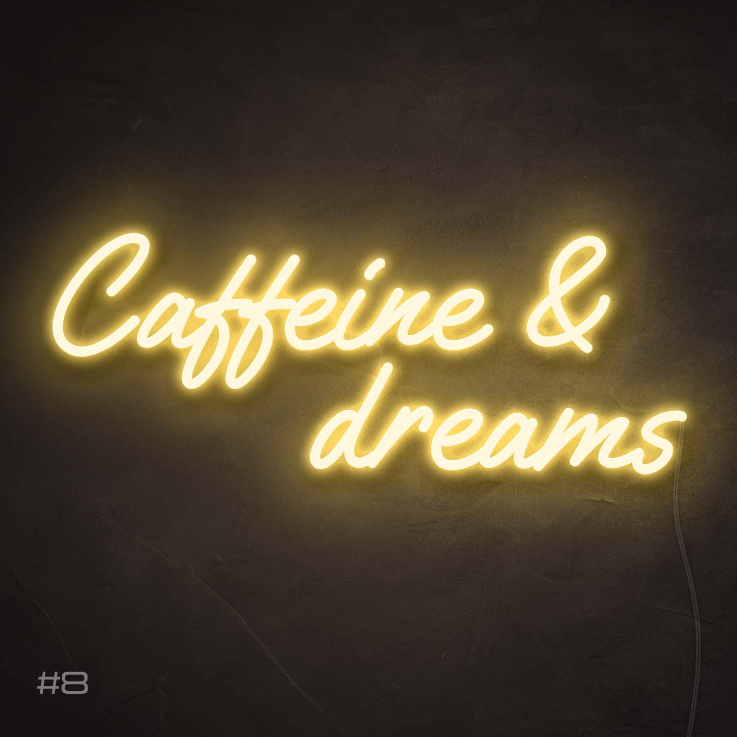 Coffeine and Dreams Néon Personnalisé | Enseigne LED Au Maroc – MyNeonClub
