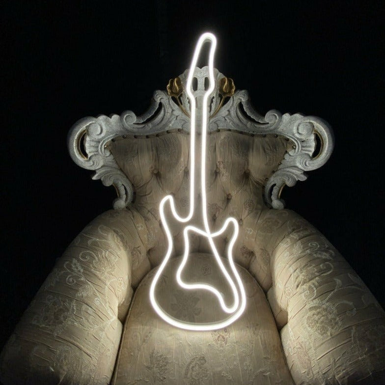 Electric Guitar Néon Personnalisé | Enseigne LED Au Maroc – MyNeonClub