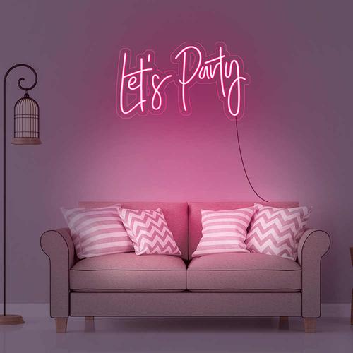 LET'S PARTY Néon Personnalisé | Enseigne LED Au Maroc – MyNeonClub