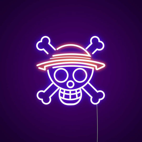 One Piece Skull Néon Personnalisé | Enseigne LED Au Maroc – MyNeonClub