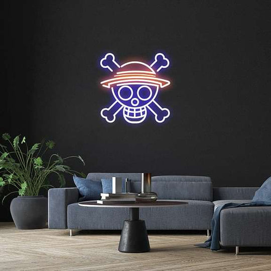 One Piece Skull Néon Personnalisé | Enseigne LED Au Maroc – MyNeonClub