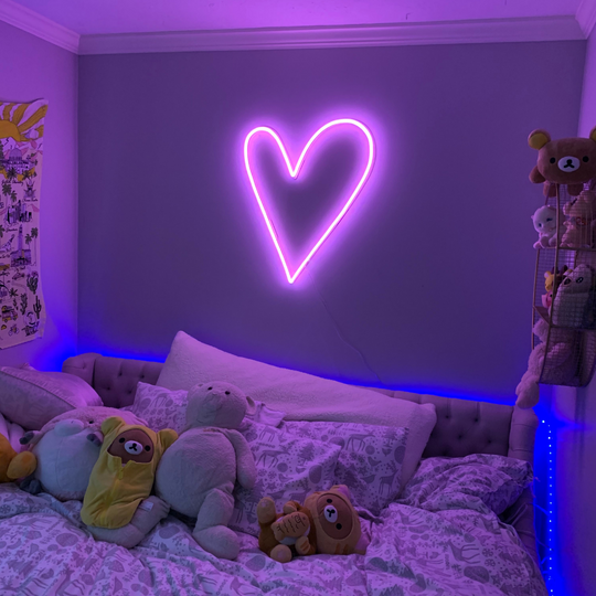 Coeur - Heart Néon Personnalisé | Enseigne LED Au Maroc – MyNeonClub