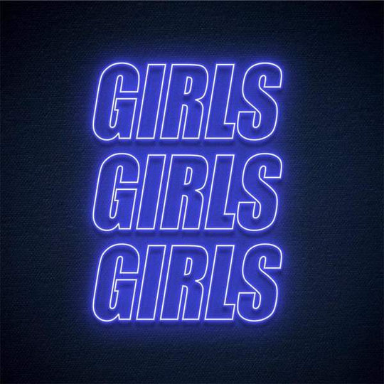 GIRLS GIRLS GIRLS Néon Personnalisé | Enseigne LED Au Maroc – MyNeonClub