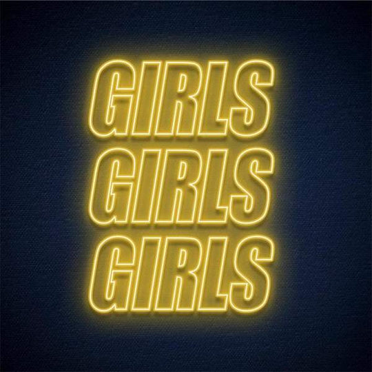 GIRLS GIRLS GIRLS Néon Personnalisé | Enseigne LED Au Maroc – MyNeonClub