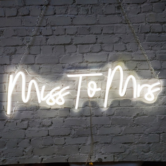 Miss to Mrs Néon Personnalisé | Enseigne LED Au Maroc – MyNeonClub